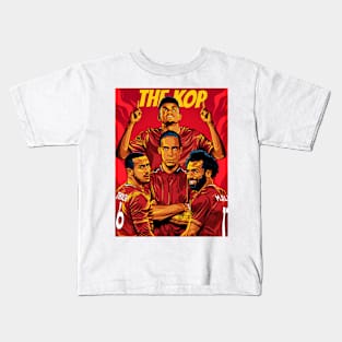 The Kop with Liverpool's Key Players - Illustrated Harmony Kids T-Shirt